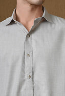 Men's Dusty Pink Cotton Blend Regular Fit Shirt