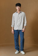 Men's Dusty Pink Cotton Blend Regular Fit Shirt
