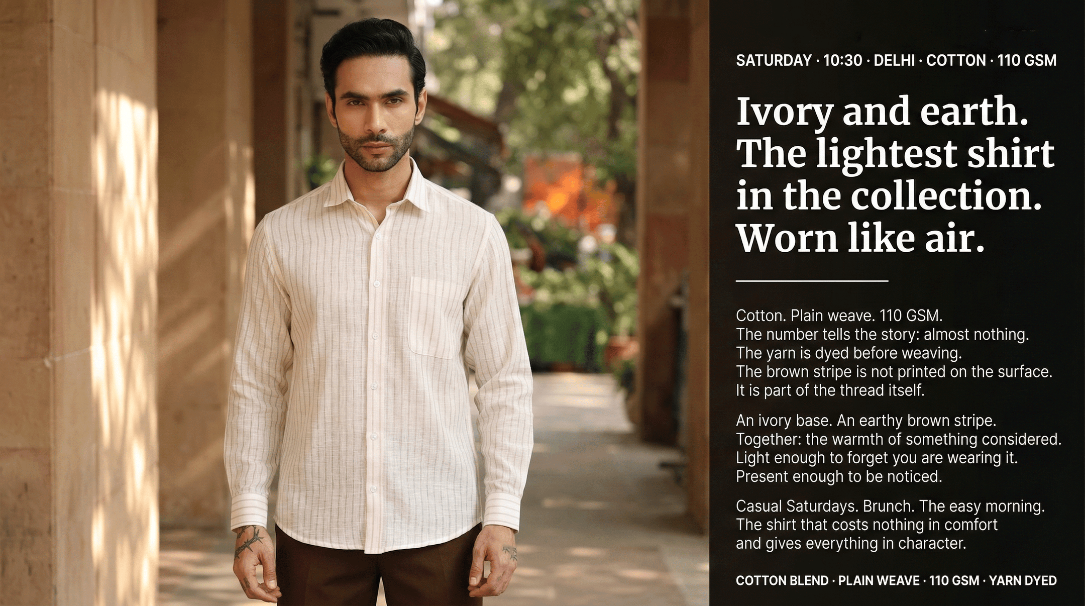 Men Vertical Stripe Shirt Casual Olive Green & Black Printed Button-Down